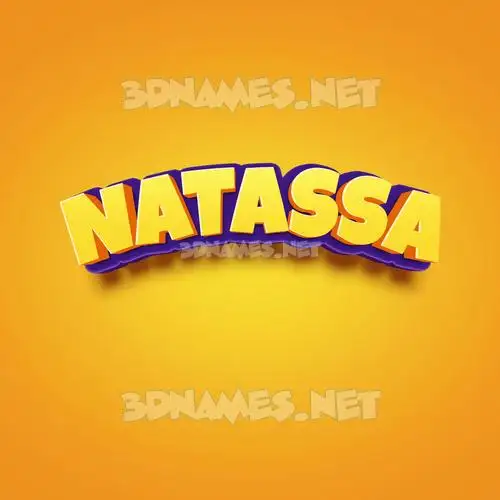 natassa in Orange Toon style - 3D name wallpaper