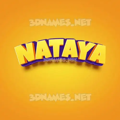 nataya in Orange Toon style - 3D name wallpaper nataya in Orange Toon style - 3D name wallpaper