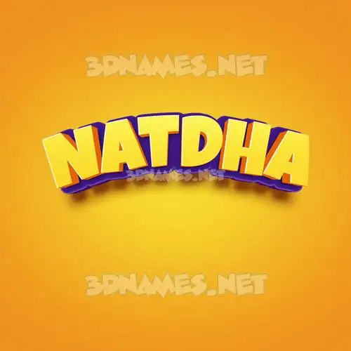 natdha in Orange Toon style - 3D name wallpaper natdha in Orange Toon style - 3D name wallpaper