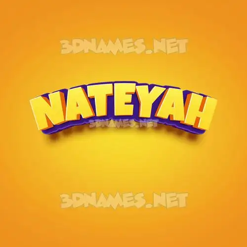 nateyah in Orange Toon style - 3D name wallpaper