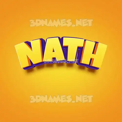 nath in Orange Toon style - 3D name wallpaper