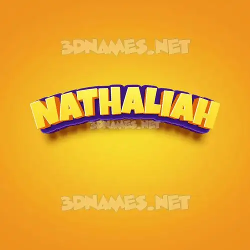 nathaliah in Orange Toon style - 3D name wallpaper