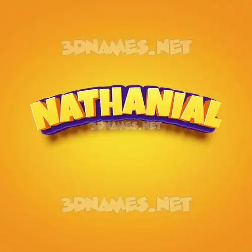 nathanial in Orange Toon style - 3D name wallpaper nathanial in Orange Toon style - 3D name wallpaper