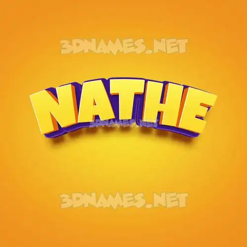 nathe in Orange Toon style - 3D name wallpaper nathe in Orange Toon style - 3D name wallpaper