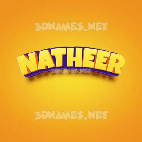 natheer in Orange Toon style - 3D name wallpaper natheer in Orange Toon style - 3D name wallpaper