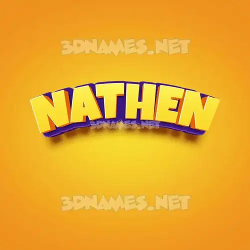 nathen in Orange Toon style - 3D name wallpaper nathen in Orange Toon style - 3D name wallpaper