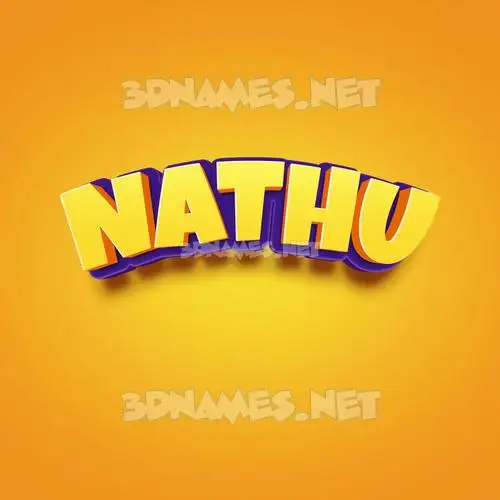 nathu in Orange Toon style - 3D name wallpaper nathu in Orange Toon style - 3D name wallpaper