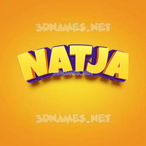 natja in Orange Toon style - 3D name wallpaper natja in Orange Toon style - 3D name wallpaper
