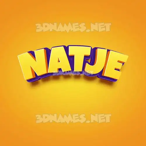 natje in Orange Toon style - 3D name wallpaper