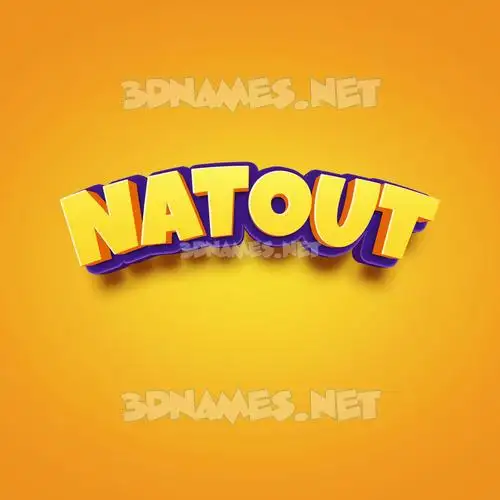 natout in Orange Toon style - 3D name wallpaper natout in Orange Toon style - 3D name wallpaper