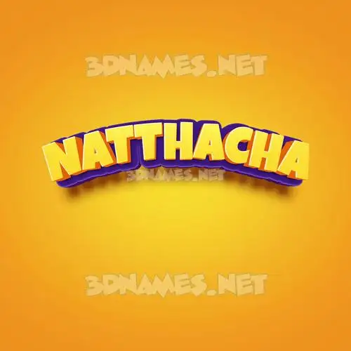 natthacha in Orange Toon style - 3D name wallpaper natthacha in Orange Toon style - 3D name wallpaper