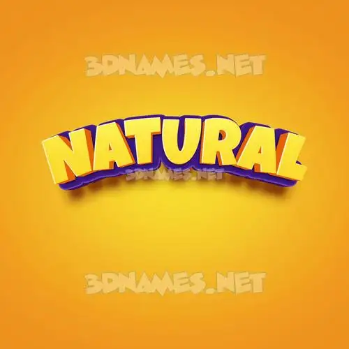 natural in Orange Toon style - 3D name wallpaper natural in Orange Toon style - 3D name wallpaper