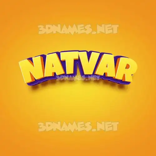 natvar in Orange Toon style - 3D name wallpaper natvar in Orange Toon style - 3D name wallpaper