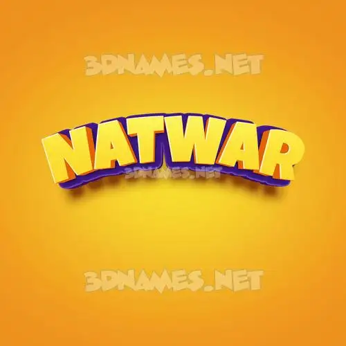 natwar in Orange Toon style - 3D name wallpaper natwar in Orange Toon style - 3D name wallpaper