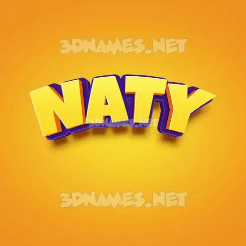naty in Orange Toon style - 3D name wallpaper naty in Orange Toon style - 3D name wallpaper