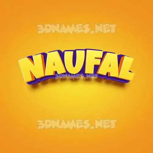 naufal in Orange Toon style - 3D name wallpaper naufal in Orange Toon style - 3D name wallpaper