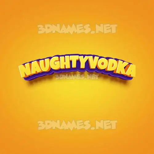 naughtyvodka in Orange Toon style - 3D name wallpaper naughtyvodka in Orange Toon style - 3D name wallpaper