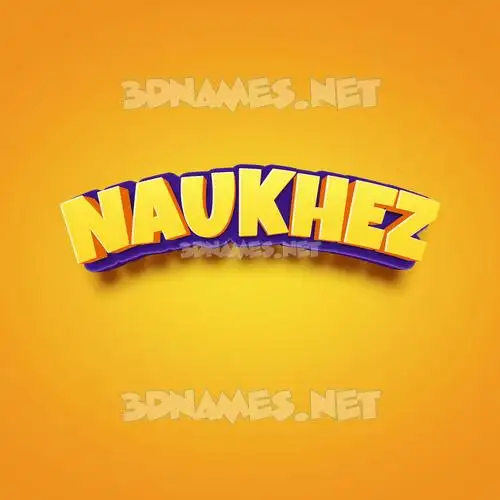 naukhez in Orange Toon style - 3D name wallpaper naukhez in Orange Toon style - 3D name wallpaper