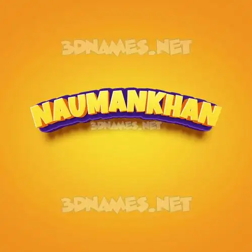 naumankhan in Orange Toon style - 3D name wallpaper naumankhan in Orange Toon style - 3D name wallpaper