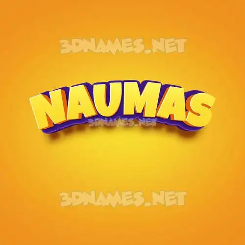 naumas in Orange Toon style - 3D name wallpaper