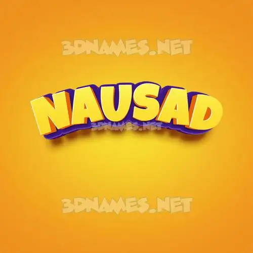 nausad in Orange Toon style - 3D name wallpaper nausad in Orange Toon style - 3D name wallpaper