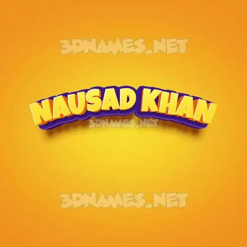 nausad khan in Orange Toon style - 3D name wallpaper nausad khan in Orange Toon style - 3D name wallpaper