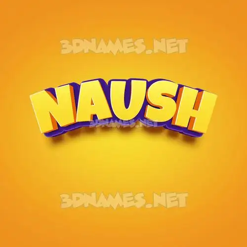 naush in Orange Toon style - 3D name wallpaper naush in Orange Toon style - 3D name wallpaper