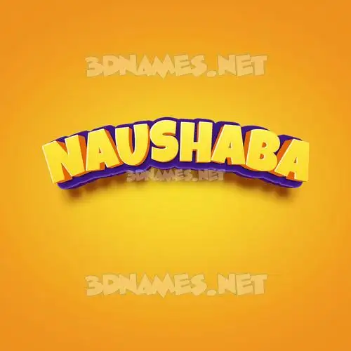 naushaba in Orange Toon style - 3D name wallpaper