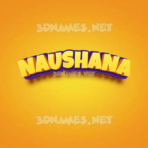 naushana in Orange Toon style - 3D name wallpaper naushana in Orange Toon style - 3D name wallpaper