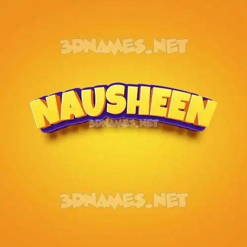 nausheen in Orange Toon style - 3D name wallpaper nausheen in Orange Toon style - 3D name wallpaper