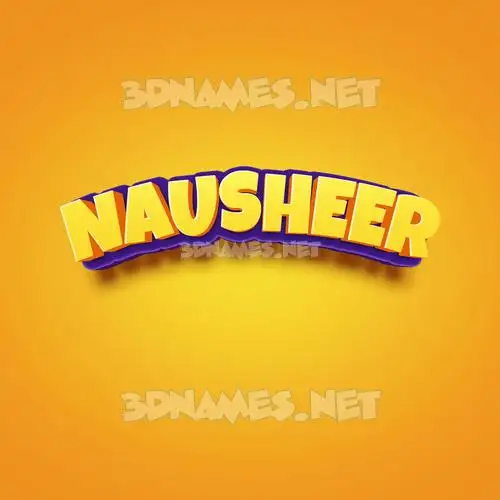 nausheer in Orange Toon style - 3D name wallpaper nausheer in Orange Toon style - 3D name wallpaper