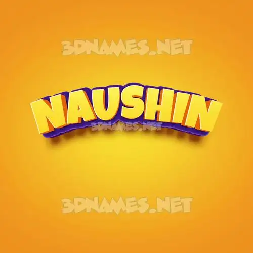 naushin in Orange Toon style - 3D name wallpaper naushin in Orange Toon style - 3D name wallpaper