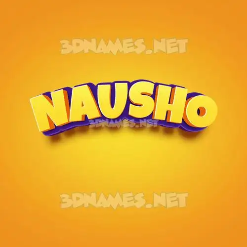 nausho in Orange Toon style - 3D name wallpaper