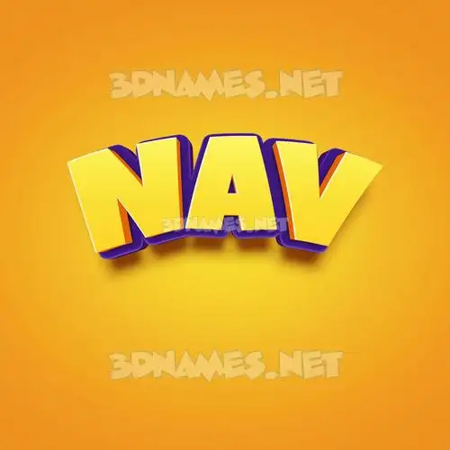 nav in Orange Toon style - 3D name wallpaper nav in Orange Toon style - 3D name wallpaper