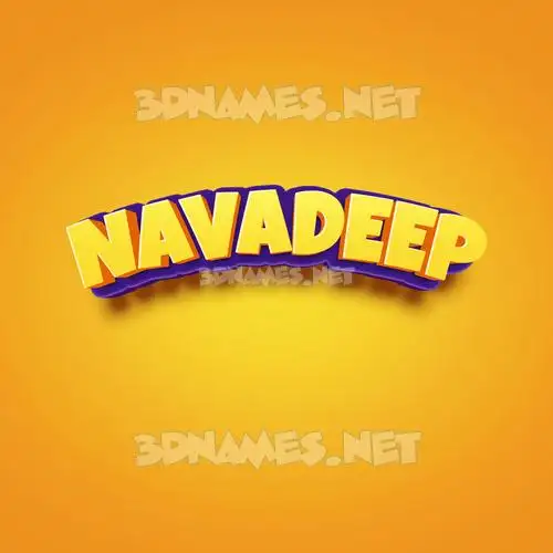 navadeep in Orange Toon style - 3D name wallpaper