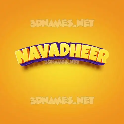 navadheer in Orange Toon style - 3D name wallpaper navadheer in Orange Toon style - 3D name wallpaper