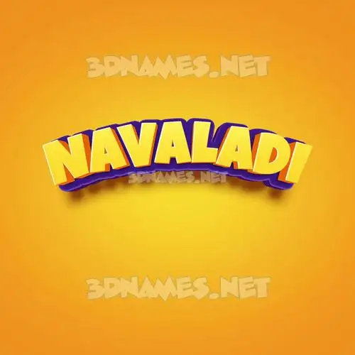 navaladi in Orange Toon style - 3D name wallpaper