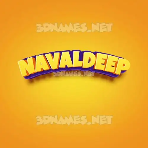navaldeep in Orange Toon style - 3D name wallpaper navaldeep in Orange Toon style - 3D name wallpaper