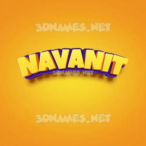 navanit in Orange Toon style - 3D name wallpaper