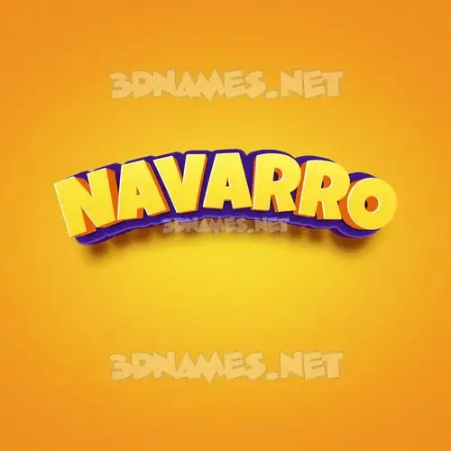 navarro in Orange Toon style - 3D name wallpaper navarro in Orange Toon style - 3D name wallpaper