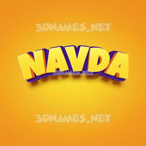 navda in Orange Toon style - 3D name wallpaper navda in Orange Toon style - 3D name wallpaper