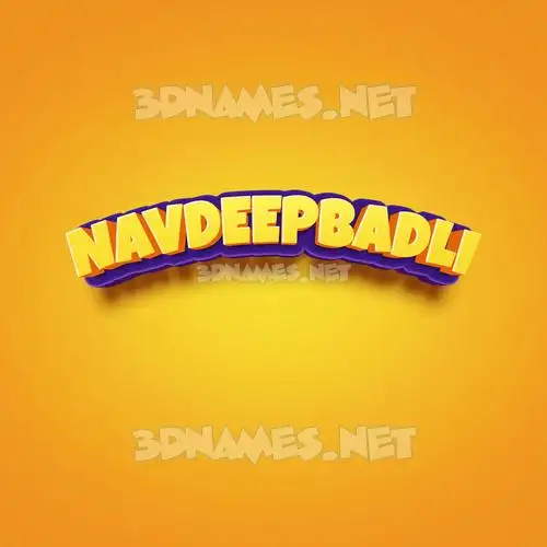 navdeepbadli in Orange Toon style - 3D name wallpaper navdeepbadli in Orange Toon style - 3D name wallpaper