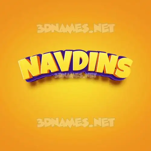 navdins in Orange Toon style - 3D name wallpaper navdins in Orange Toon style - 3D name wallpaper