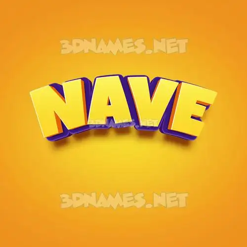 nave in Orange Toon style - 3D name wallpaper nave in Orange Toon style - 3D name wallpaper