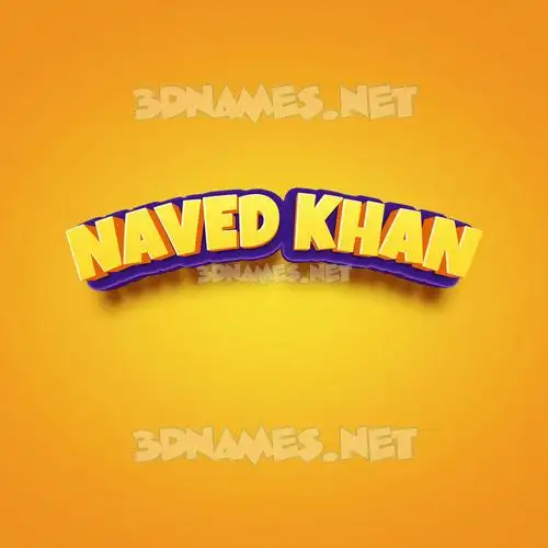 naved khan in Orange Toon style - 3D name wallpaper naved khan in Orange Toon style - 3D name wallpaper