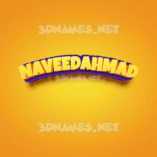 naveedahmad in Orange Toon style - 3D name wallpaper naveedahmad in Orange Toon style - 3D name wallpaper