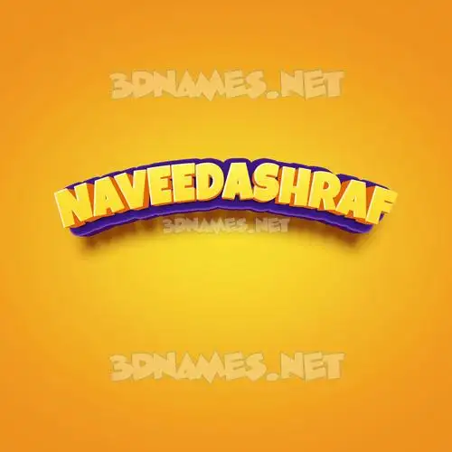 naveedashraf in Orange Toon style - 3D name wallpaper