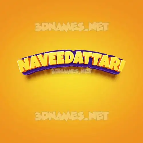 naveedattari in Orange Toon style - 3D name wallpaper naveedattari in Orange Toon style - 3D name wallpaper