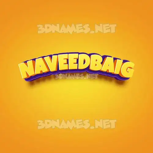 naveedbaig in Orange Toon style - 3D name wallpaper naveedbaig in Orange Toon style - 3D name wallpaper