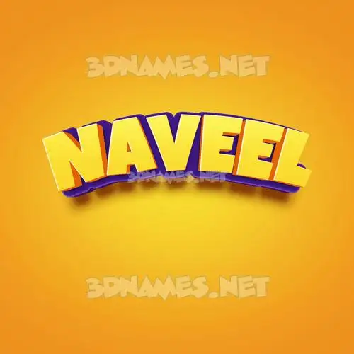 naveel in Orange Toon style - 3D name wallpaper naveel in Orange Toon style - 3D name wallpaper